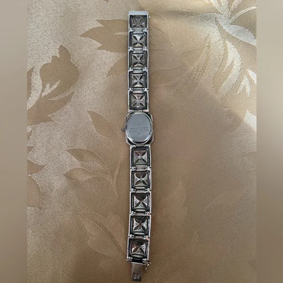 Vintage Art Deco Marcasite DBJ Sterling .925 Tank Watch with New Battery - Picture 13 of 15